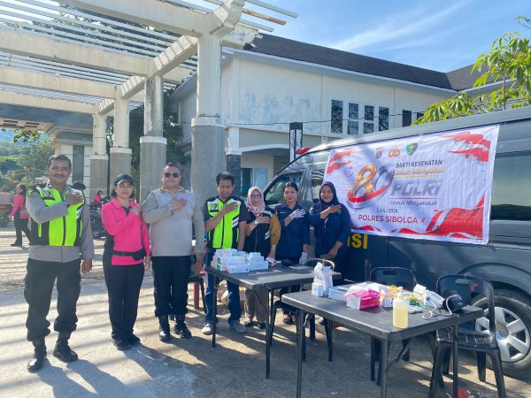 Polres Sibolga Gelar Pemeriksaan Kesehatan Gratis Sambut Hari Bhayangkara ke-80