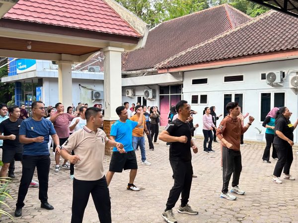 Tingkatkan Kesehatan Karyawan, BRI Sibolga Gelar Olahraga Rutin
